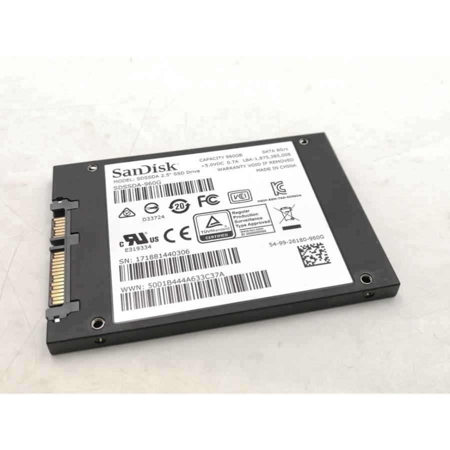 中古】SanDisk SSD PLUS(SDSSDA-960G-J26) 960GB/SSD/6GbpsSATA/TLC
