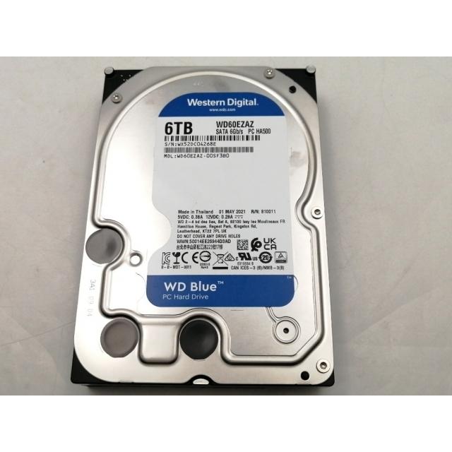 中古】W.D. WD60EZAZ WD Blue 6TB/5400rpm/256MB/6Gbps【ECセンター