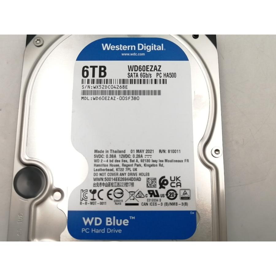 中古】W.D. WD60EZAZ WD Blue 6TB/5400rpm/256MB/6Gbps【ECセンター