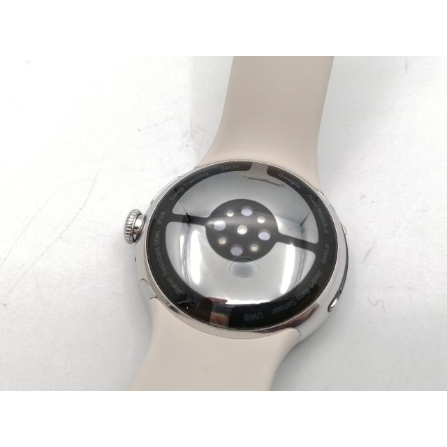 【中古】Google Pixel Watch4 Wi-Fiモデル 41mm Polished Silver アルミケース/Porcelain アクティブ バンド【ECセンター】保証期間１ヶ月【ランクA】の画像