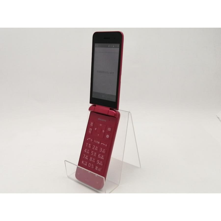 中古】KYOCERA docomo 【SIMフリー】 DIGNOケータイ レッド KY-42C【EC