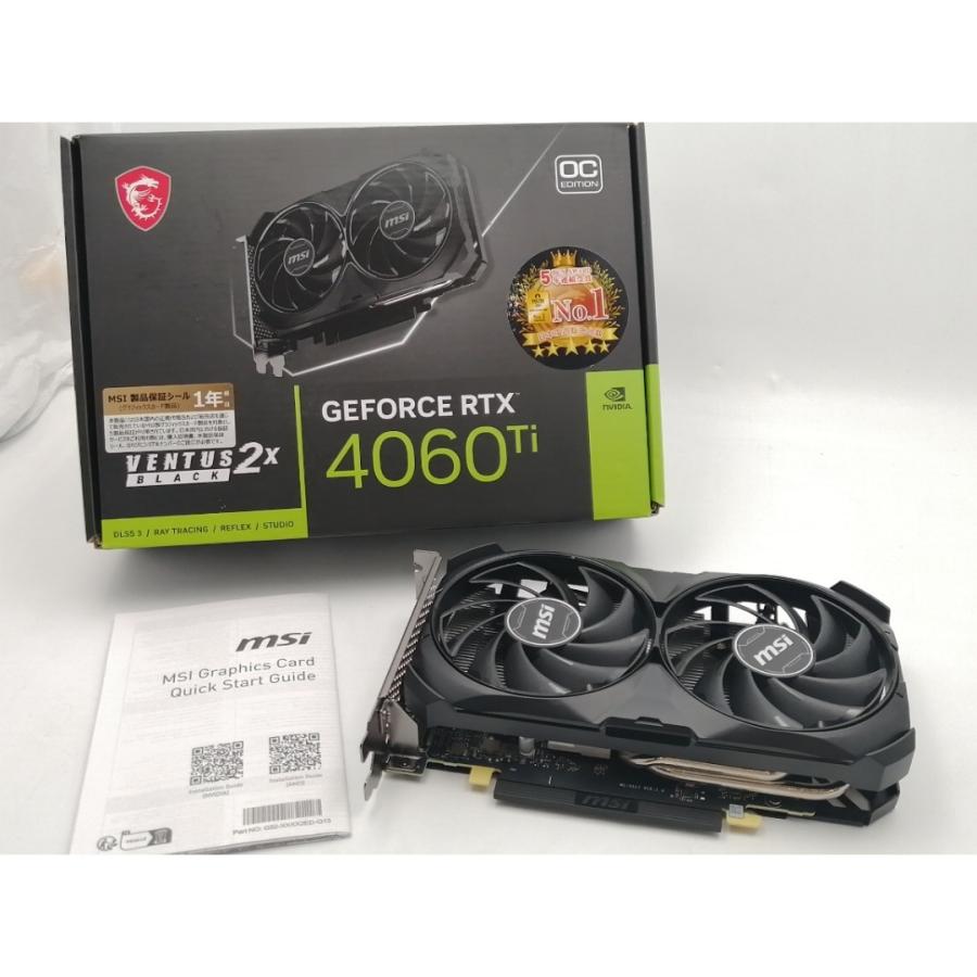 中古】MSI GeForce RTX 4060 Ti VENTUS 2X BLACK 16G OC RTX4060Ti