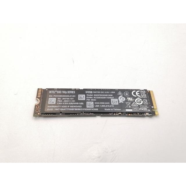 中古】Intel SSD 760p SSDPEKKW512G8XT 512GB/M.2 2280(PCIe3.0 NVMe