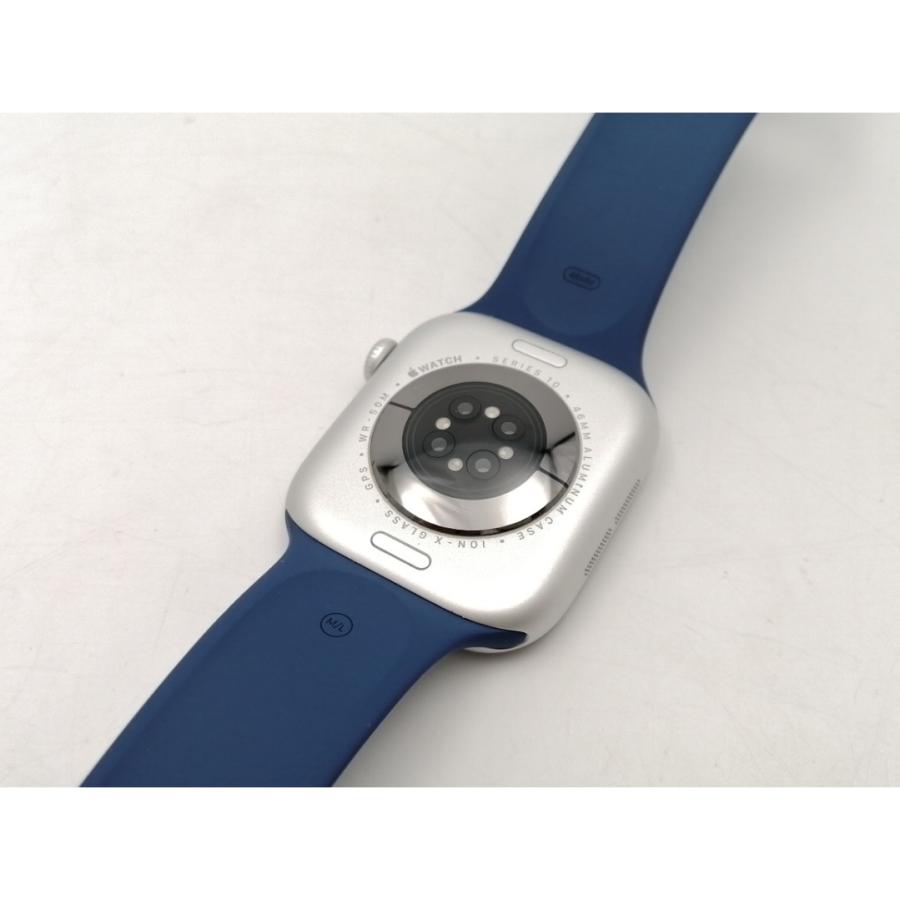 【中古】Apple Apple Watch Series10 46mm GPS シルバーアルミニウムケース/デニムスポーツバンド (M/L) MWWM3J/A【ECセンター】保証期間１ヶ月【ランクB】の画像