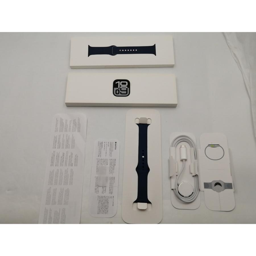 【中古】Apple Apple Watch Series10 46mm GPS シルバーアルミニウムケース/デニムスポーツバンド (M/L) MWWM3J/A【ECセンター】保証期間１ヶ月【ランクB】の画像