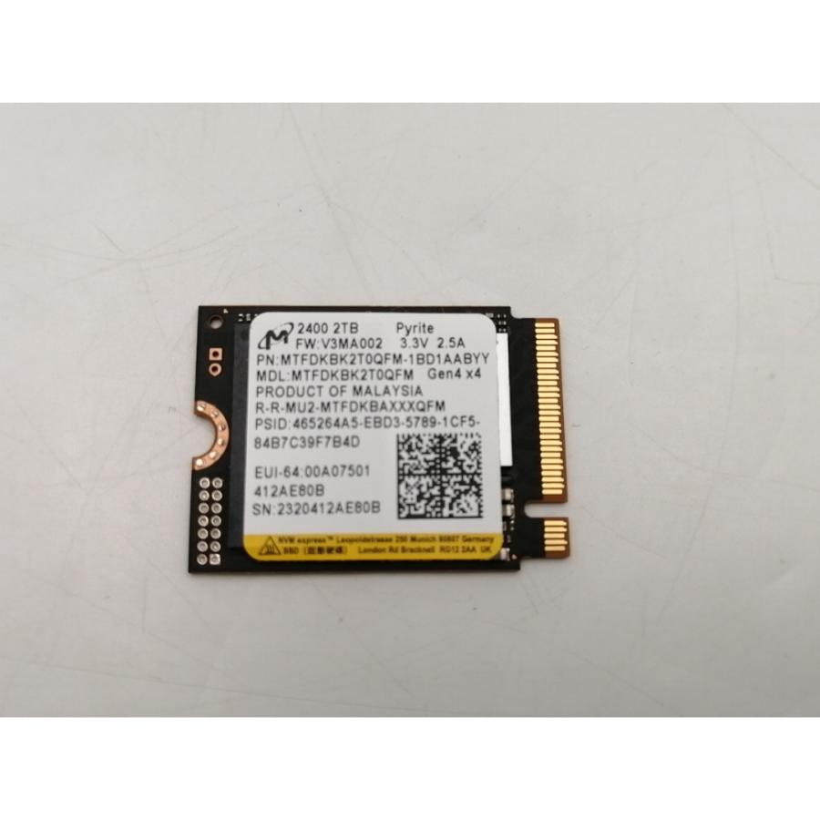 中古】各社 2TB SSD (M.2 2230/PCIe4.0 NVMe)【ECセンター】保証期間1