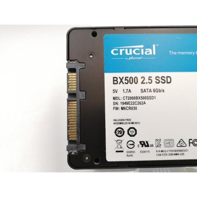 中古】Crucial BX500(CT2000BX500SSD1) 2TB/SSD/6GbpsSATA【ECセンター