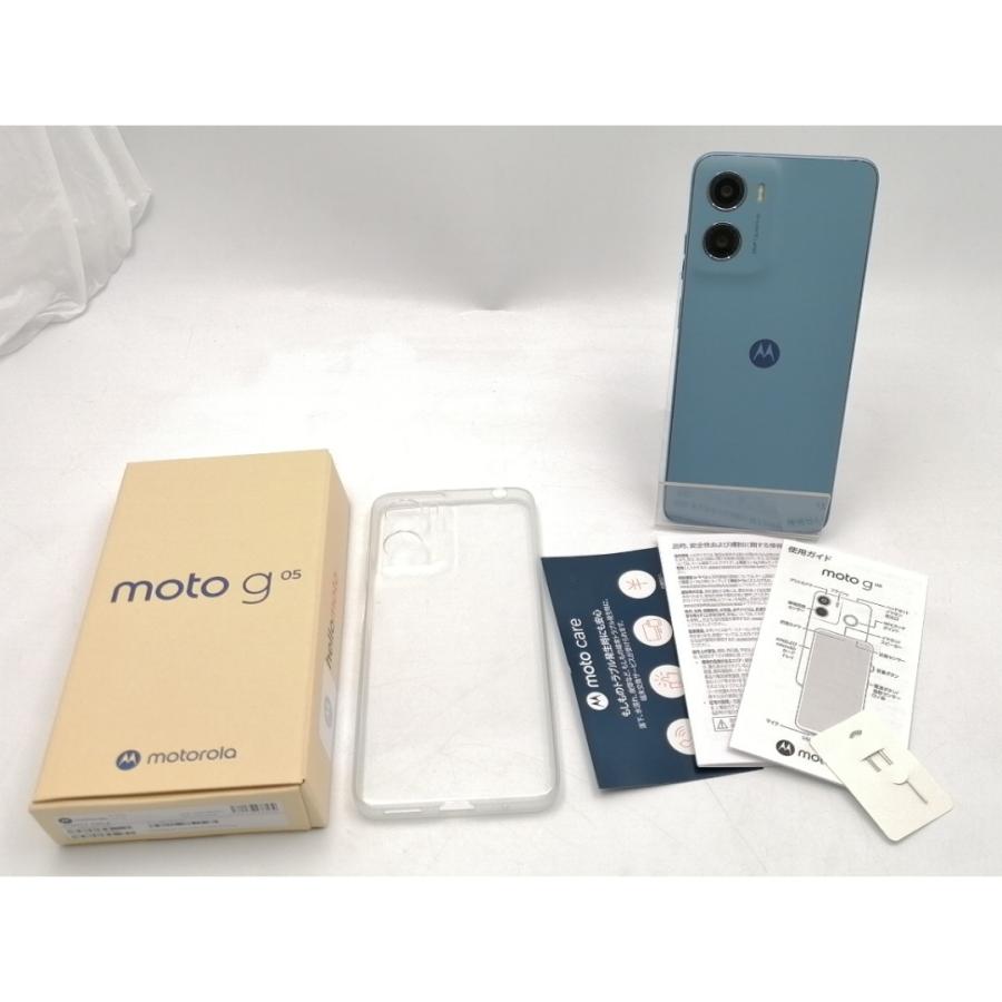 中古】MOTOROLA 国内版 【SIMフリー】 moto g05 ミスティブルー 8GB