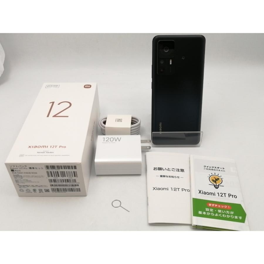 中古】Xiaomi SoftBank 【SIMフリー】 Xiaomi 12T Pro ブラック 8GB