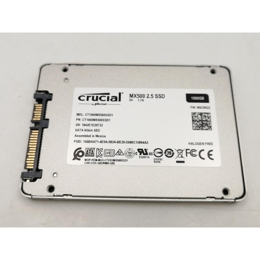 中古】Crucial CT1000MX500SSD1 1TB/SSD/6GbpsSATA/2018年1月/3D TLC