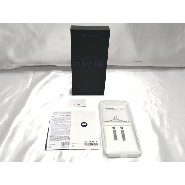 【中古】MOTOROLA 国内版 【SIMフリー】 motorola razr 60 ライトスカイホワイト【ECセンター】保証期間１ヶ月【ランクA】の画像