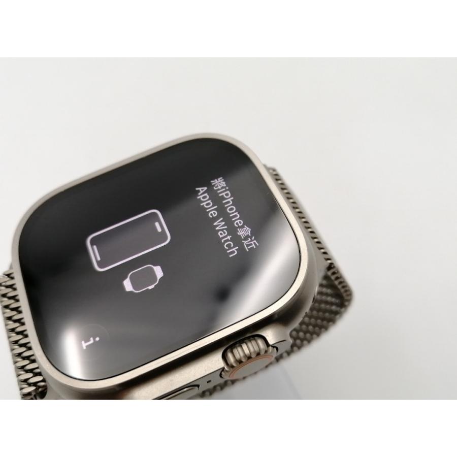 【中古】Apple Watch Ultra3 49mm Cellular ナチュラルチタニウムケース/ナチュラルチタニウムミラネーゼループS MEWW4J/A【ECセンター】保証期間１ヶ月の画像