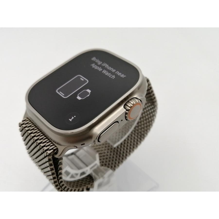 【中古】Apple Watch Ultra3 49mm Cellular ナチュラルチタニウムケース/ナチュラルチタニウムミラネーゼループS MEWW4J/A【ECセンター】保証期間１ヶ月の画像