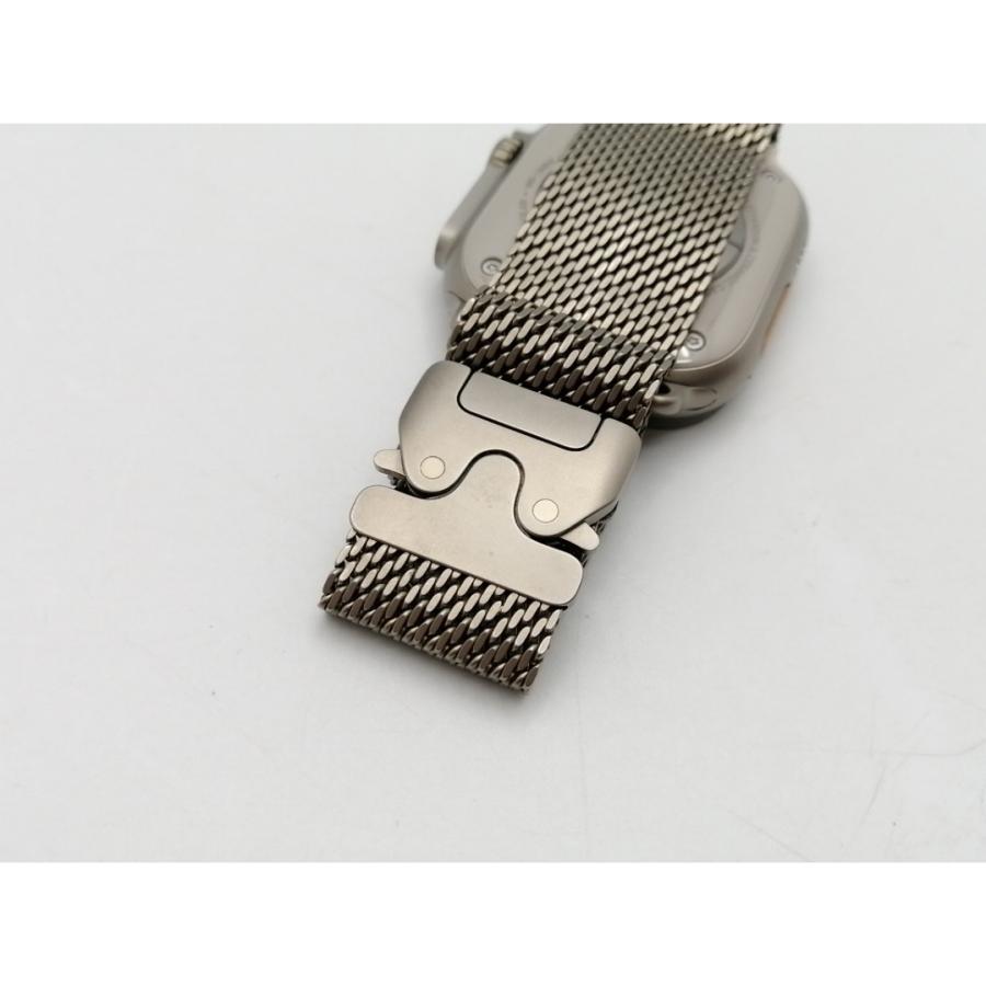 【中古】Apple Watch Ultra3 49mm Cellular ナチュラルチタニウムケース/ナチュラルチタニウムミラネーゼループS MEWW4J/A【ECセンター】保証期間１ヶ月の画像