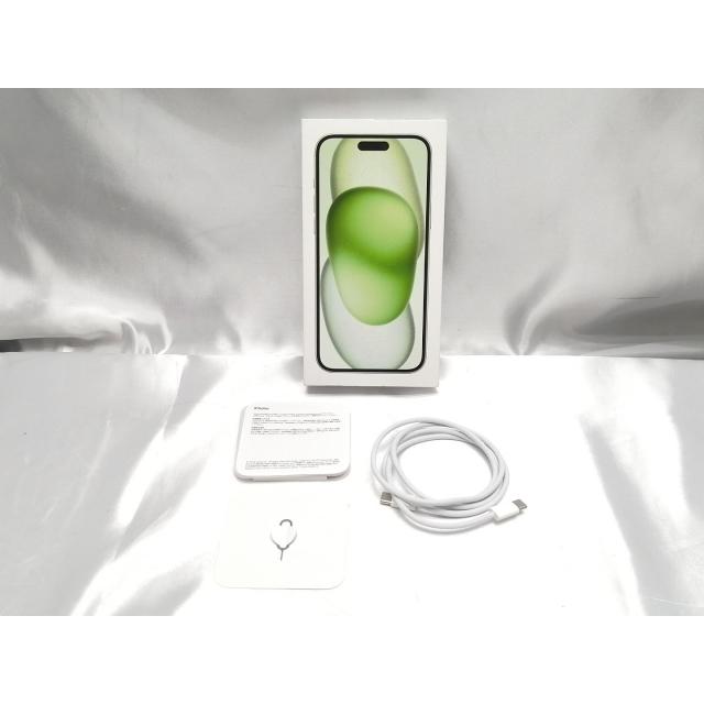 【中古】Apple docomo 【SIMフリー】 iPhone 15 Plus 128GB グリーン MU0E3J/A【ECセンター】保証期間１ヶ月【ランクB】の画像