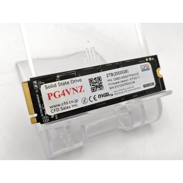 ジャンク　CFD SSD 2TB CSSD-M2M2TPG4VNZ 中古】CFD PG4VNZ(CSSD-M2M2TPG4VNZ) 2TB/M.2 2280(PCIe4.0 NVMe)/TLC