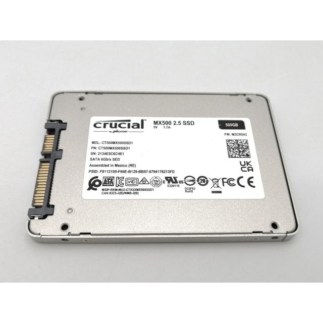 中古】Crucial MX500 CT500MX500SSD1 500GB/SSD/6GbpsSATA/2018年1月