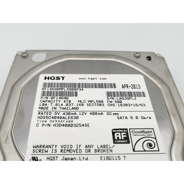 中古】HGST HDS5C4040ALE630 4TB/CoolSpin/32MB/6Gbps【ECセンター