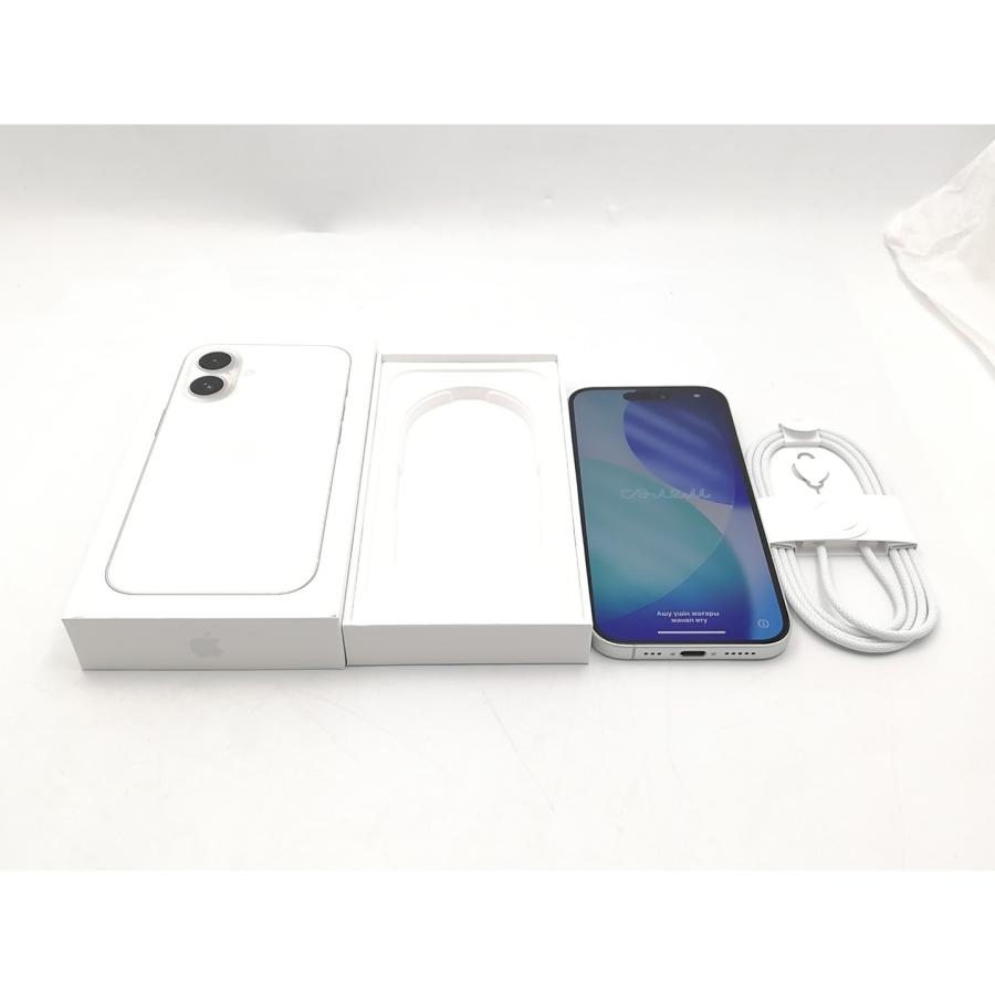 【中古】Apple docomo 【SIMフリー】 iPhone 16 128GB ホワイト MYDR3J/A【ECセンター】保証期間１ヶ月【ランクA】の画像