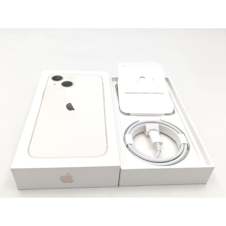 【中古】Apple docomo 【SIMフリー】 iPhone 13 mini 128GB スターライト MLJE3J/A【ECセンター】保証期間１ヶ月【ランクA】の画像