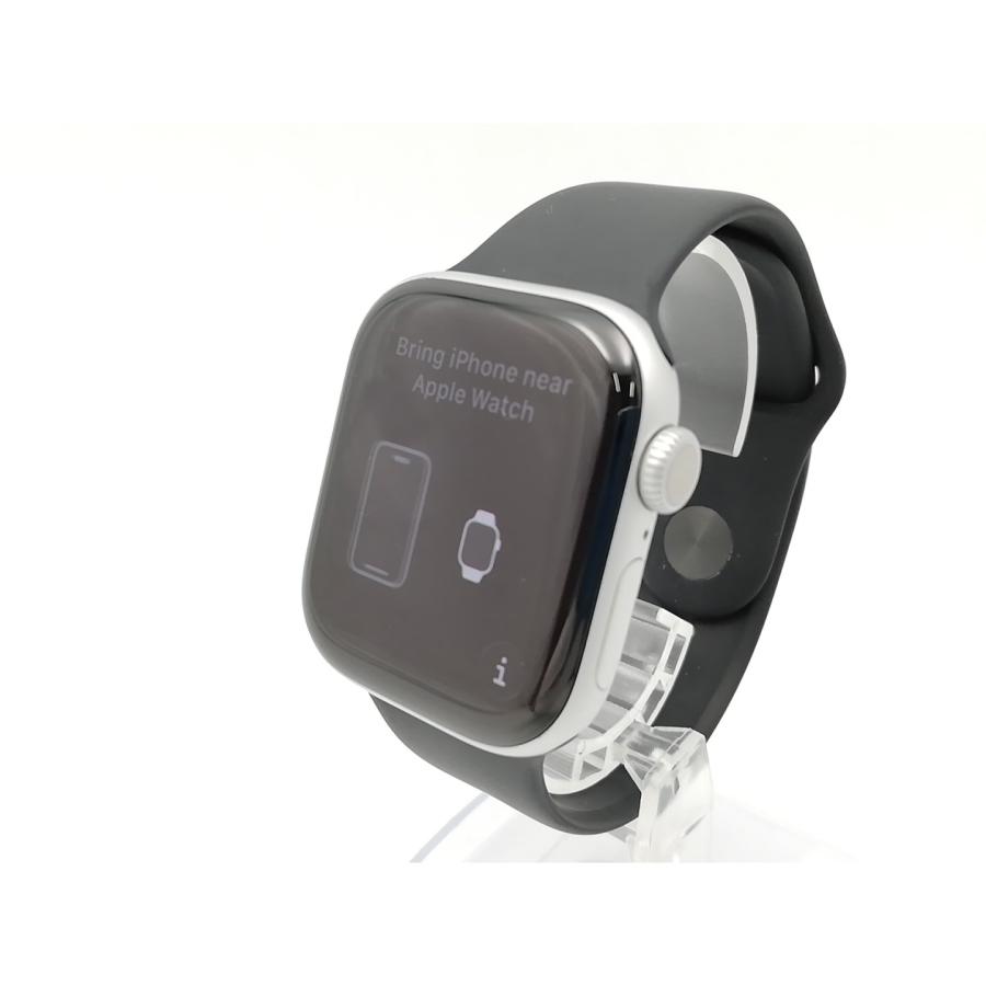 【中古】Apple Apple Watch Series11 42mm Cellular シルバーアルミニウムケース/ブラックスポーツバンド (M/L)【ECセンター】保証期間１ヶ月【ランクA】の画像