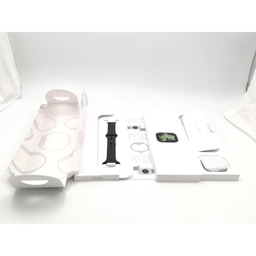 【中古】Apple Apple Watch Series11 42mm Cellular シルバーアルミニウムケース/ブラックスポーツバンド (M/L)【ECセンター】保証期間１ヶ月【ランクA】の画像