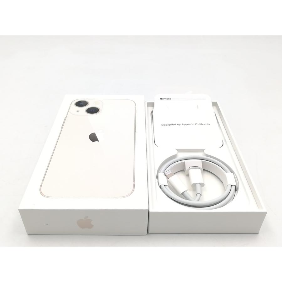 【中古】Apple 国内版 【SIMフリー】 iPhone 13 mini 128GB スターライト MLJE3J/A【ECセンター】保証期間１ヶ月【ランクB】の画像