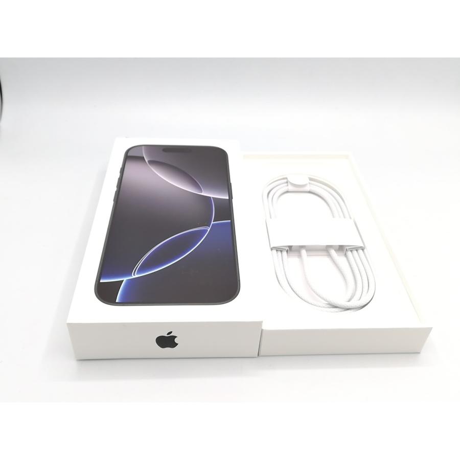 【中古】Apple 国内版 【SIMフリー】 iPhone 16 Pro 128GB ブラックチタニウム MYMV3J/A【ECセンター】保証期間１ヶ月【ランクC】の画像