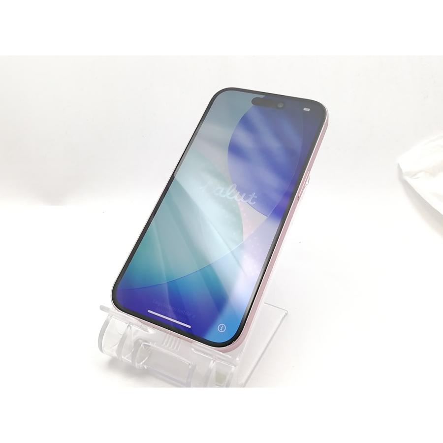 【中古】Apple au 【SIMフリー】 iPhone 15 256GB ピンク MTMP3J/A【ECセンター】保証期間１ヶ月【ランクB】の画像