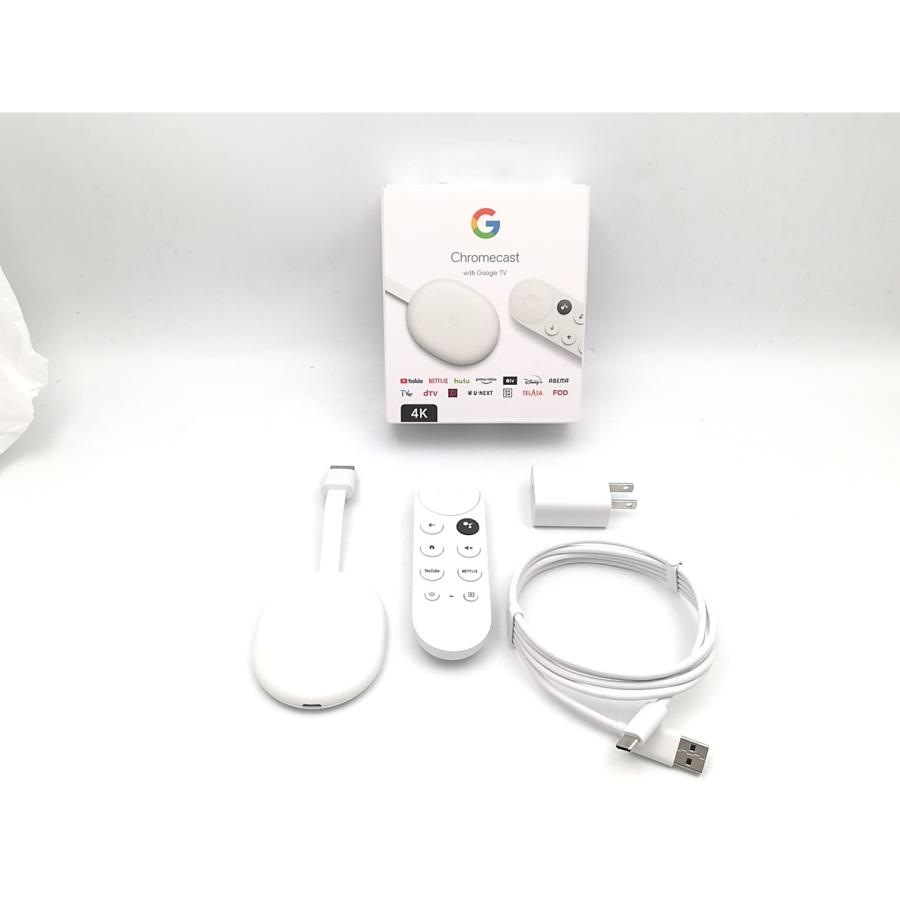 中古 箱なし Chromecast with Google TV 4K スノー 中古】Google Chromecast with Google TV 4K（2020） スノー GA01919