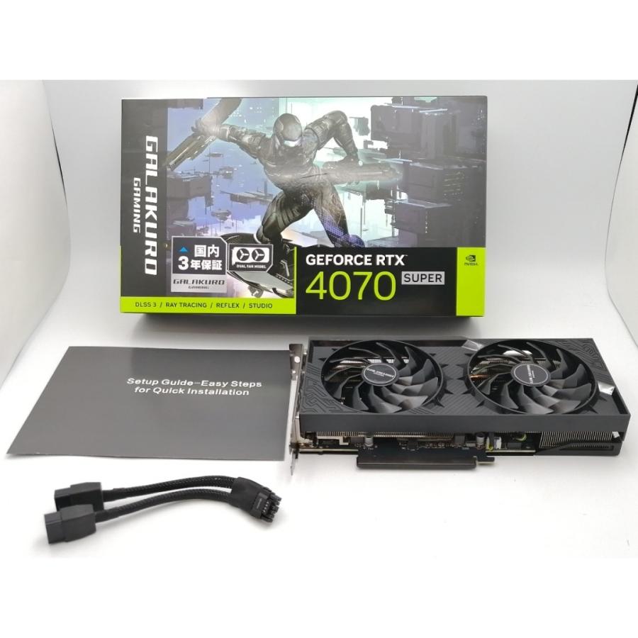 中古】玄人志向 GALAKURO GAMING GG-RTX4070SP-E12GB/DF RTX4070Super