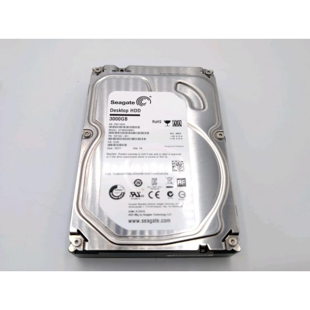 ST3000DM001 HDD3TB未使用品 中古】Seagate ST3000DM001 3TB/7200rpm/64MB/6Gbps【ECセンター】保証