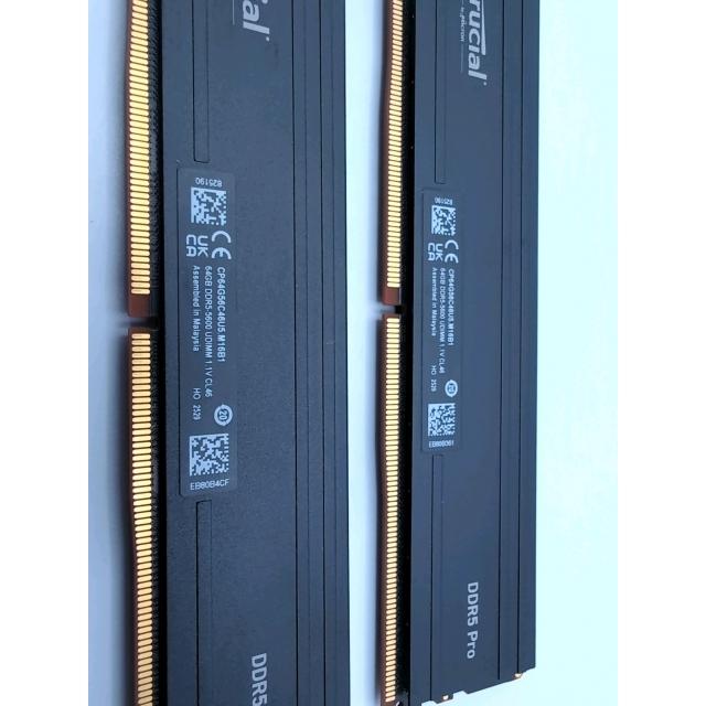中古】DDR5 64GB 2枚組（合計128GB） DDR5-5600(PC5-44800