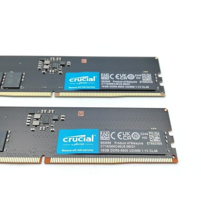 Crucial PC5-44800 DDR5-5600 16GB 2枚組 中古】DDR5 16GB 2枚組（合計32GB） DDR5-5600(PC5-44800