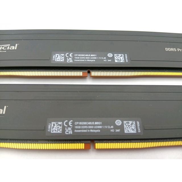 中古】DDR5 16GB 2枚組（合計32GB） DDR5-5600(PC5-44800