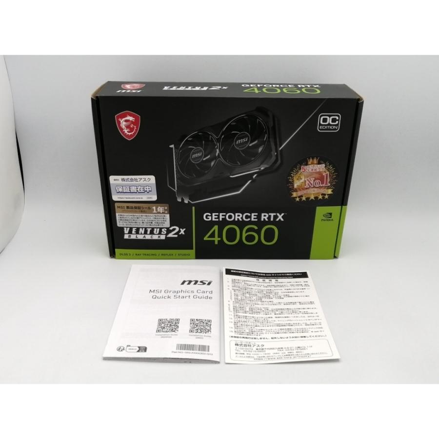 中古】MSI GeForce RTX 4060 VENTUS 2X BLACK 8G OC RTX4060/8GB(GDDR6