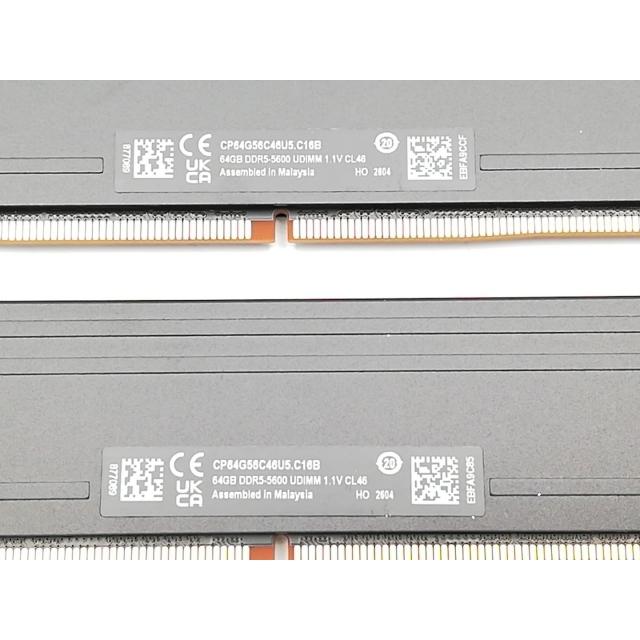 中古】DDR5 64GB 2枚組（合計128GB） DDR5-5600(PC5-44800