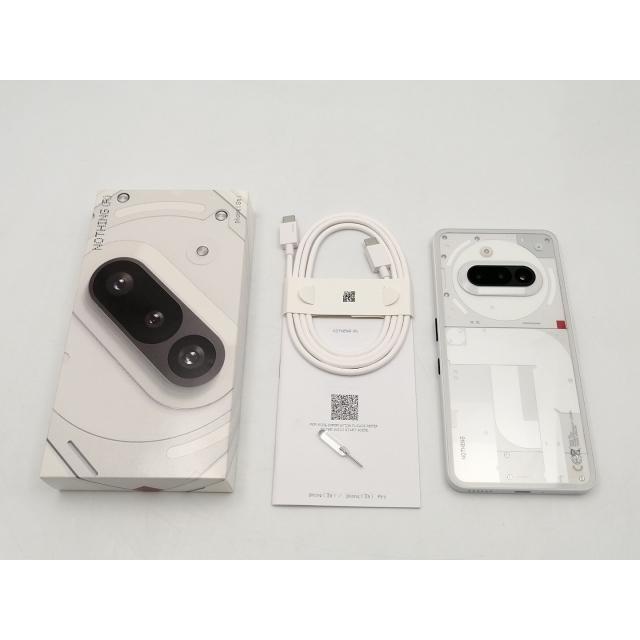 中古】NOTHING 国内版 【SIMフリー】 Nothing Phone (3a) ホワイト 8GB