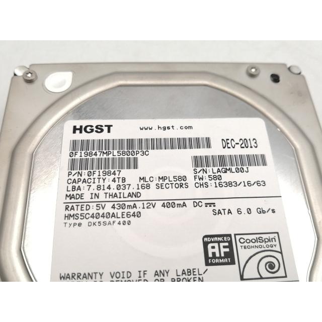 中古】HGST HMS5C4040ALE640 4TB/CoolSpin/64MB/6Gbps【ECセンター