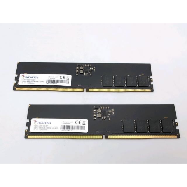 未使用 DDR5-4800 32GB(16GB×2) デスクトップ用メモリ 中古】DDR5 16GB 2枚組（合計32GB） DDR5-4800(PC5-38400