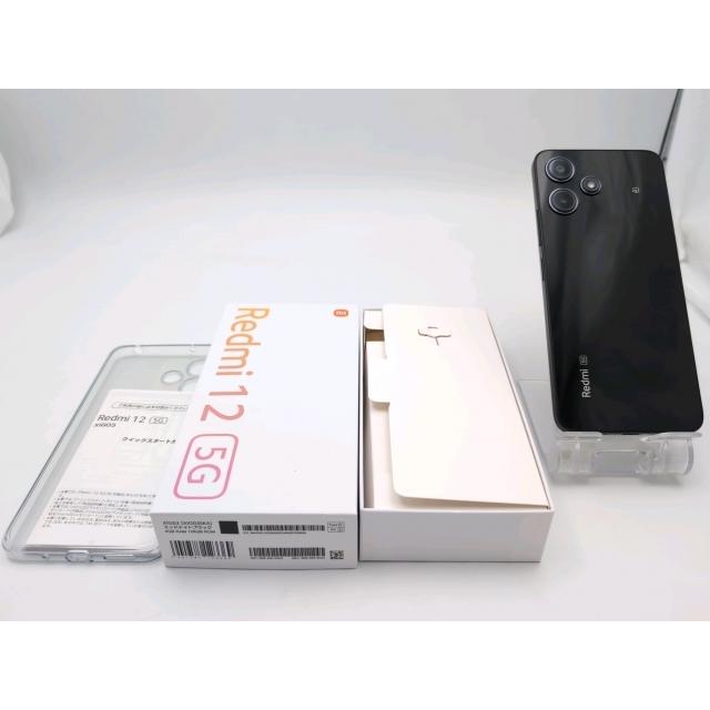 中古】Xiaomi au 【SIMフリー】 Redmi 12 5G 4GB 128GB ミッドナイト