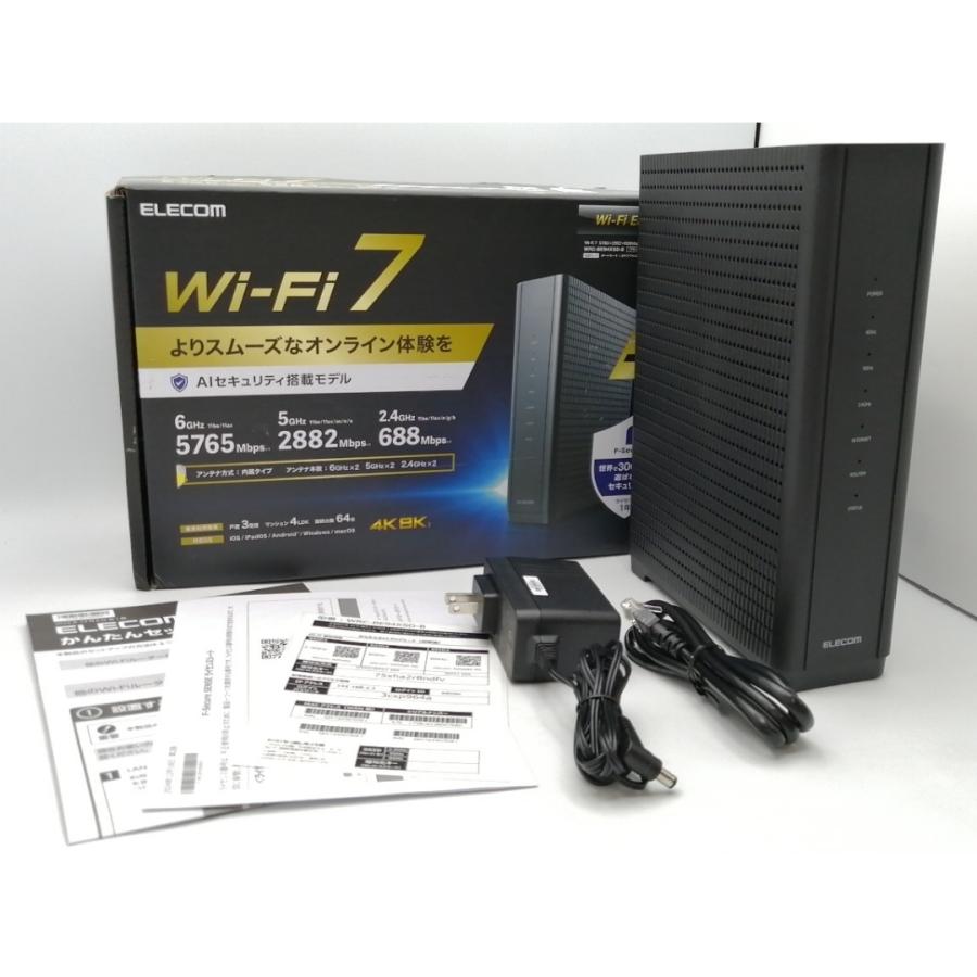 中古】ELECOM WRC-BE94XSD-B [ブラック] Wi-Fi7(11be) 2025年4月【EC