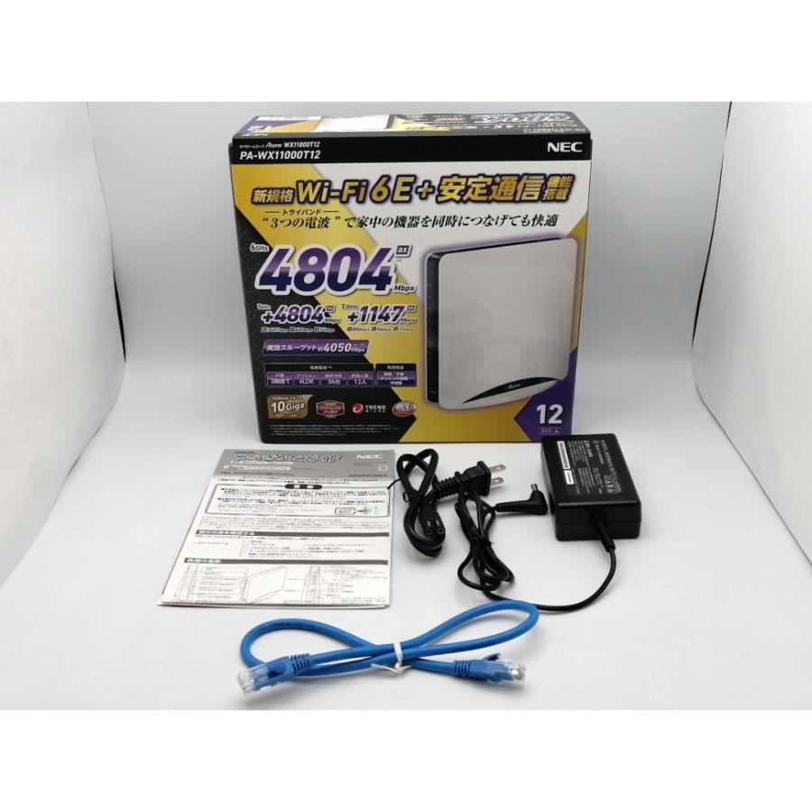 中古】NEC Aterm WX11000T12 (PA-WX11000T12) Wi-Fi6E(11ax)対応無線