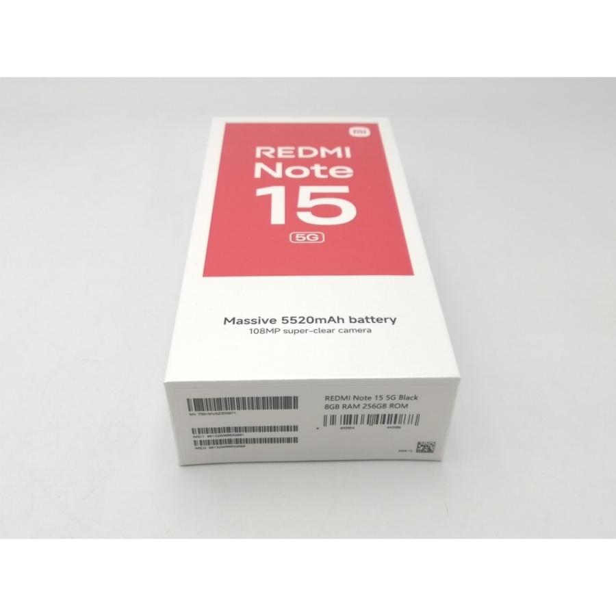 未使用】Xiaomi 国内版 【SIMフリー】 Redmi Note 15 5G ブラック 8GB