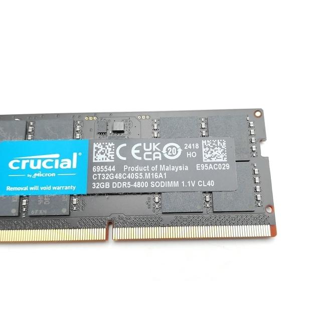 中古】262PIN SODIMM 32GB DDR5-4800(PC5-38400)【ノートPC用】【EC