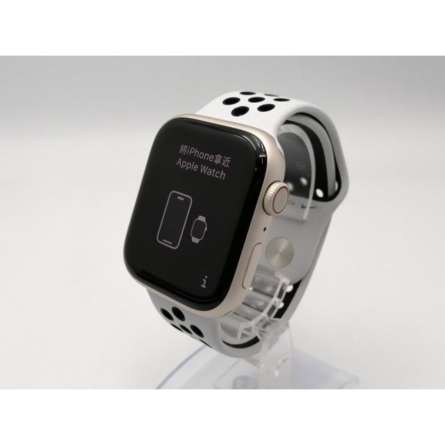 中古】Apple Watch Nike Series7 Cellular 45mm スターライトアルミ