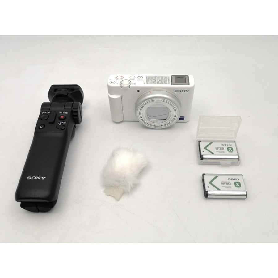 中古】SONY VLOGCAM ZV-1G シューティンググリップキット ホワイト【EC