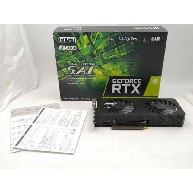 中古】ELSA GeForce RTX 3060 S.A.C /L（GD3060-12GERSH） RTX3060(LHR