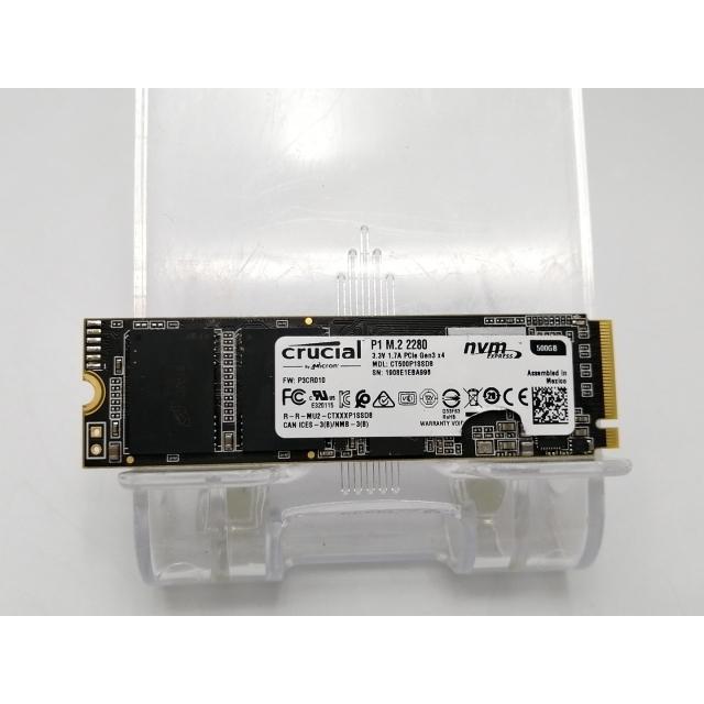 中古】Crucial P1(CT500P1SSD8JP) 500GB/M.2 2280(PCIe3.0 NVMe)/QLC