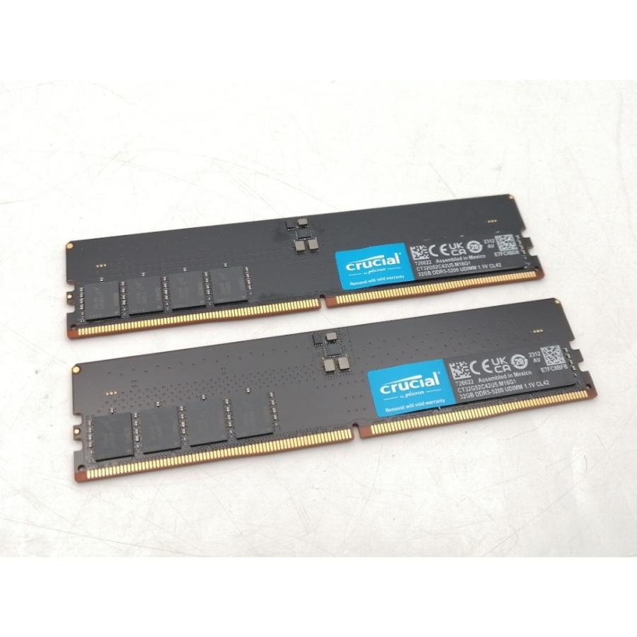 中古】DDR5 32GB 2枚組（合計64GB） DDR5-5200(PC5-41600